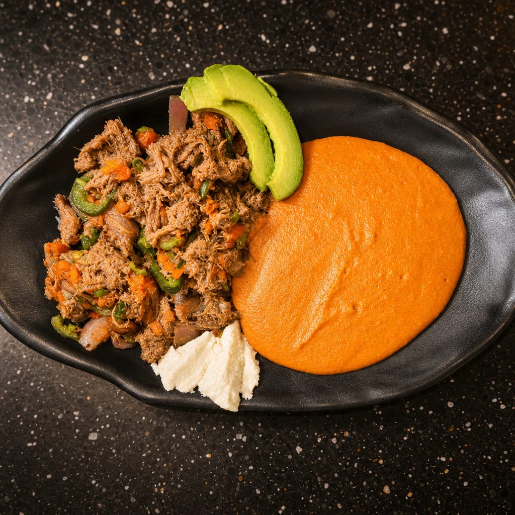 Machaca With Veggies Plate / Machaca C/Verdura Plate.